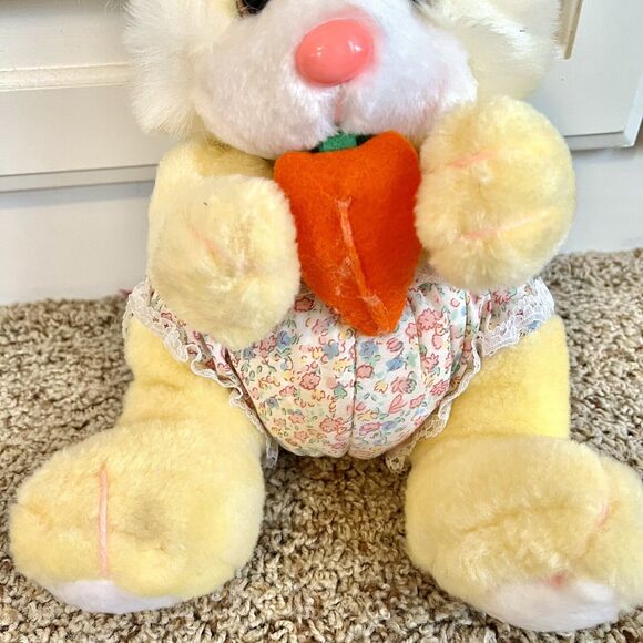 Vintage Liberty Bell Christmas Yellow Easter Bunny Rabbit Plush Stuffed Toy - Picture 3 of 14